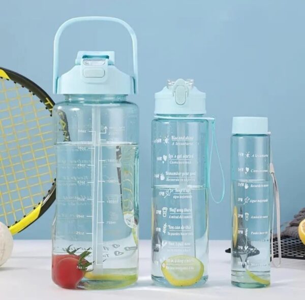 3-in-1 Transparent Water Bottle – Multipurpose, Leak-Proof, BPA-Free